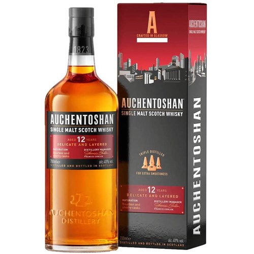 Auchentoshan 12 Year Old Single Malt Scotch Whisky 70cl - Award-Winning